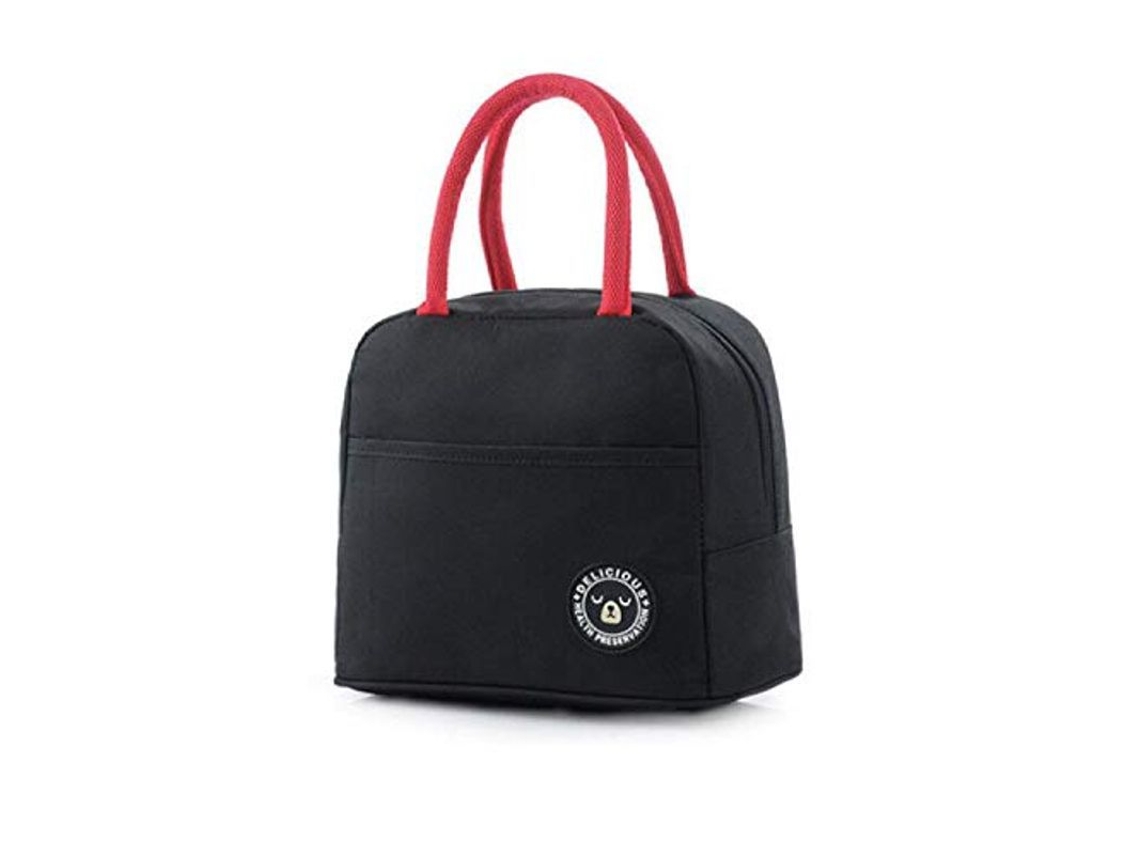Bolsa térmica para el almuerzo Rebe, ideal para adultos, impermeable y a prueba de fugas, perfecta para organizar tus pertenencias en el trabajo y en picnics. Color: Negro.