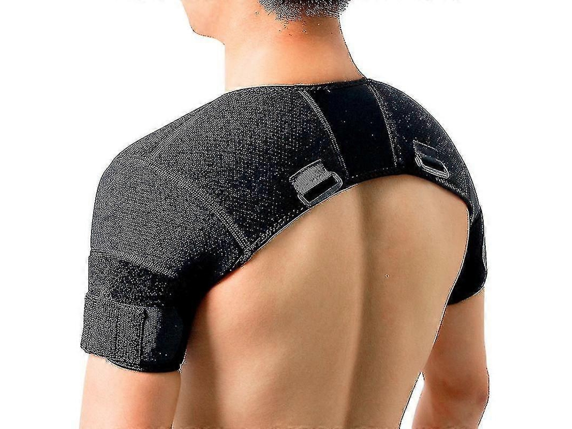 2023 Brazalete De Hombro Doble Negro Para Alivio Del Dolor Y Terapia Caliente Rotator Cuff Flexible Xl Para Hombre Y Mujer Xxl