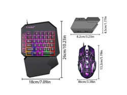 Kit de teclado y ratón Throne de Yuysan para juegos para zurdos