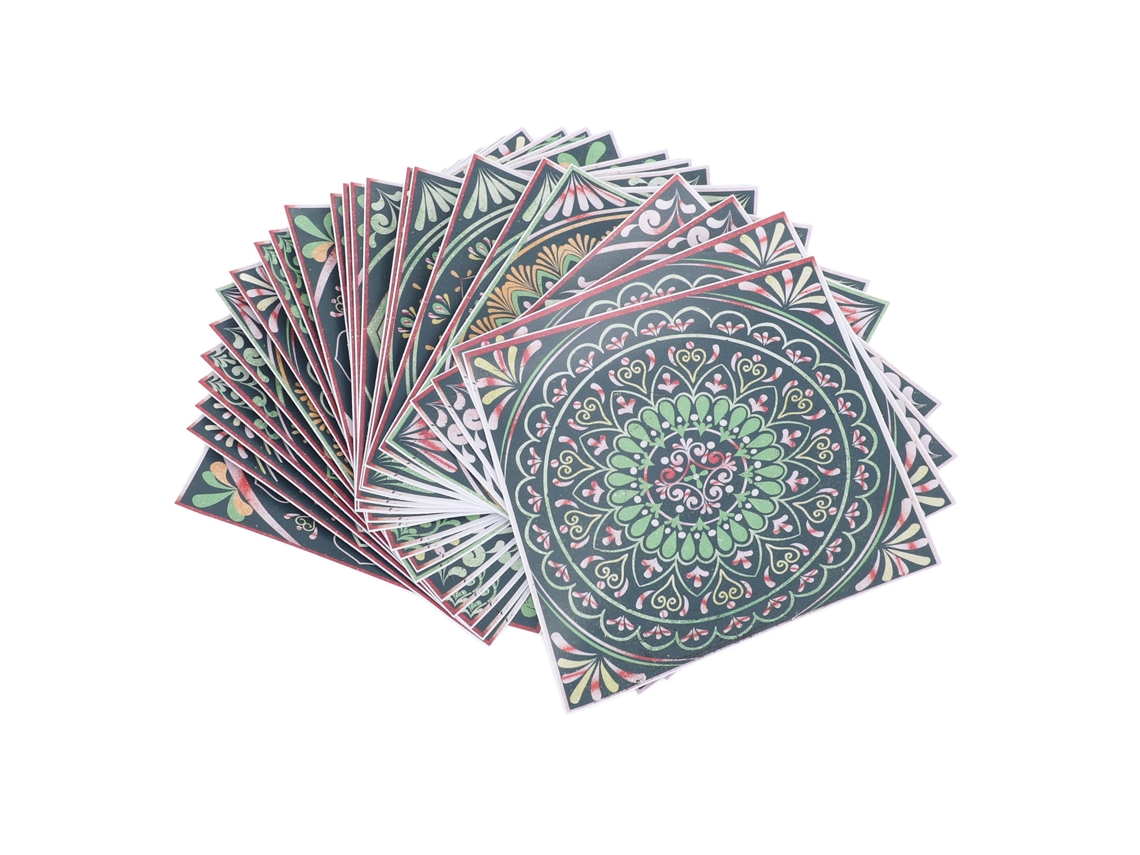 Baok-24 Piezas de Adhesivos Autoadhesivos para Azulejos con Estampado Floral, Impermeables y Resistentes al Aceite para Cocina y Baño Hz058