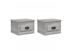 Juego de mesitas de noche de pared grises Sonoma MAISON EXCLUSIVE 41,5x36x28 cm