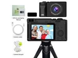 Cámara compacta Eifson CCD HD 1080 de doble lente (negra)