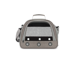 Bolsa De Viaje Para Animales Pequeños Eifson Con Ventana Transparente Y Asa (caqui)