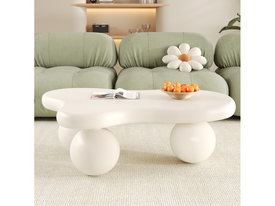 Mesa de centro blanca en forma de nube con iluminación LED QINGYU TECH