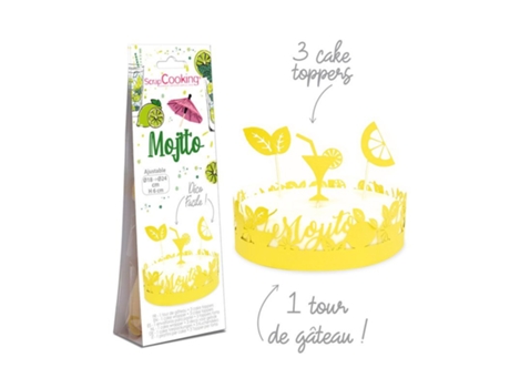Decoraciones del pastel de papel de 'Mojito'. SCRAPCOOKING