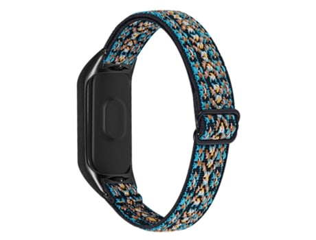 Correa de nailon elásticos trenzados elásticos ajustables con lazo con marco negro para Xiaomi Mi Band 5/6 - estilo 4