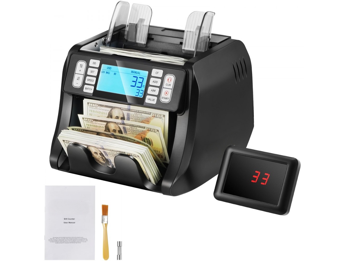 Contadora de billetes con detección de billetes falsos UV Mg Ir de Tekmaquinas