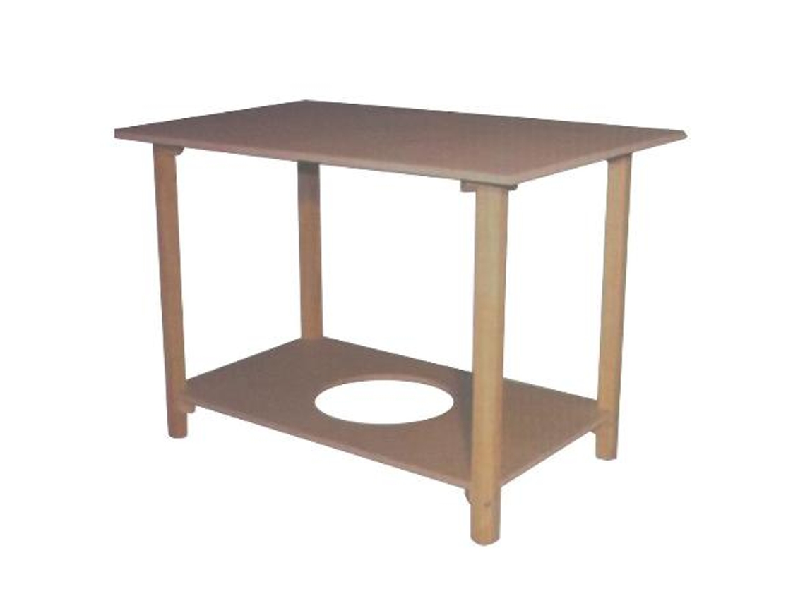 Mesa camilla rectangular 120x70x75 cm