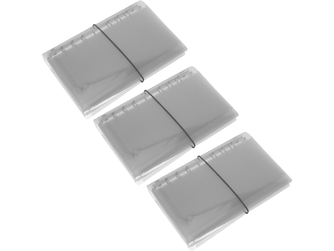 Juego De 3 Fundas De Pvc Para Carpetas De Hojas Sueltas Tamaño A6 Con 6 Anillas Redondas.