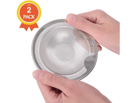 2 coladores de fregadero de cocina con asa mejorada, filtro de drenaje de acero inoxidable antiobstrucción para la mayoría de desagües de cocina de...