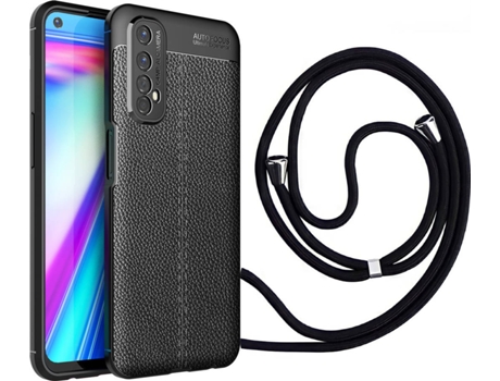Funda Realme 7 Rugged Leather con Collar Negro