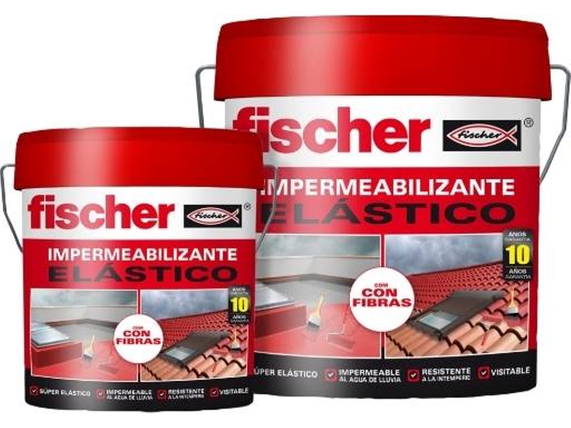 Impermeabilizante con Fibras FISCHER 15l. Gris