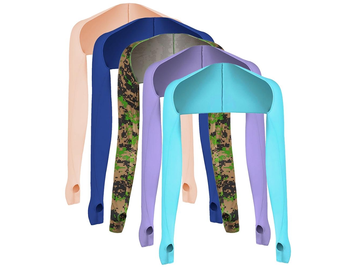 Guantes Para Brazos Con Orificios Para Los Dedos Y Chal Refrescante, Protección Uv Upf 50+ Para Golf, Conducción, Ciclismo Y Pesca, 5 Unidades.