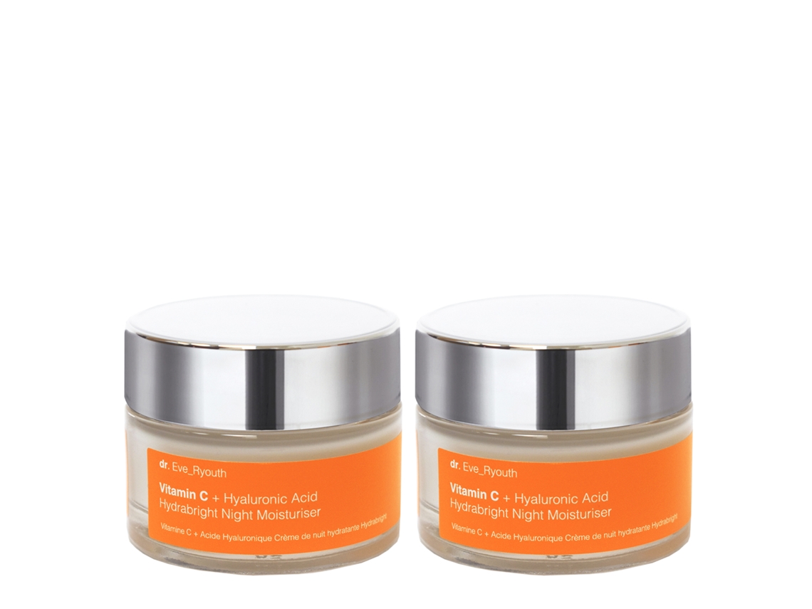 2 x Crema de noche Hydrabright con vitamina C + ácido hialurónico 50 ml