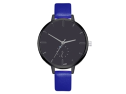 Reloj Analógico De Cuarzo Para Mujer Zhoulianfa Con Correa De Piel Sintética (azul Real)