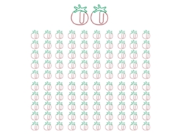 100 Bonitos Clips De Papel Con Forma Metálica, Ligeros Y Portátiles Para Clasificar Documentos.