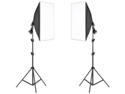 Kit de iluminación con softbox para fotografía, soporte de luz ajustable de 2 m, incluye bolsa Oxford.