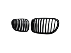Rejilla frontal, negro brillante, reemplazo directo, negro brillante OEM