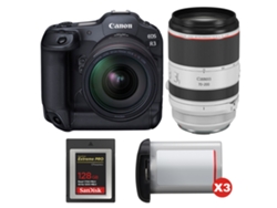 Canon Eos R3 + Rf 24-70mm F/2.8 L Is Usm + Rf 70-200mm F/2.8 L Is Usm + 1 Sandisk 128gb Extreme Pro Cfexpress Type B + 3 Canon L + Ebook Pricedirect