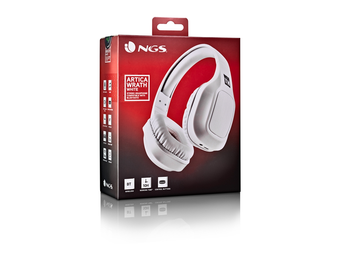 Auriculares Bluetooth NGS Artica Ira Blanca: 10 Horas de