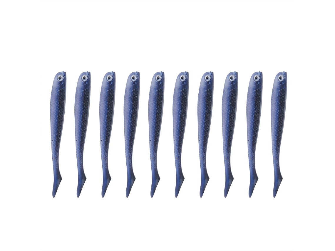 2026rebe-10pcs Señuelo Artificial De Cola T 6cm Bait Suave Pvc Ecológico Accesorio De Pesca (1 Negro Azul)