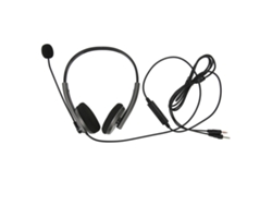 Auriculares Modernos Hd Con Doble Salida De 3,5 Mm Y Cancelación De Ruido Para Centros De Llamadas, Color Gris Espacial.