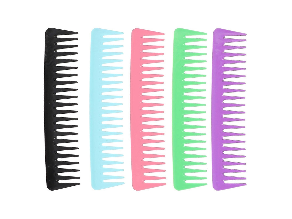 Paquete de 5 peines de peluquería de dientes anchos de Jinyubo Store