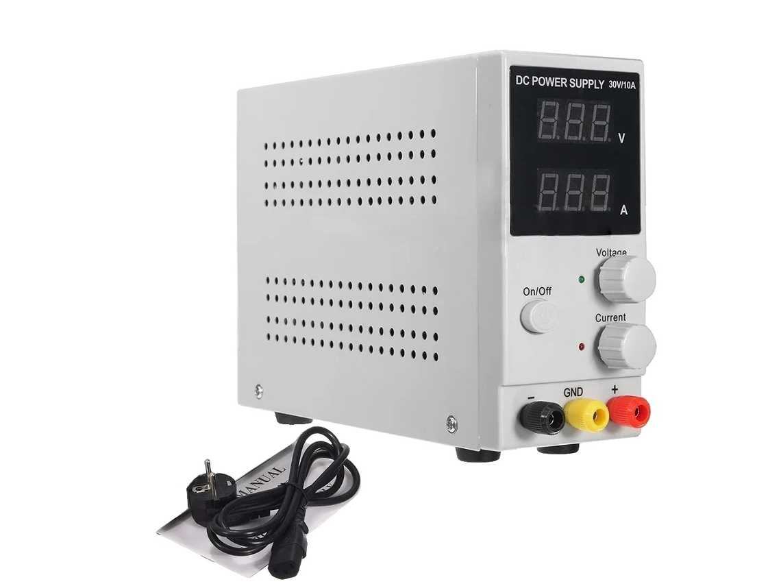 Fuente de alimentación de laboratorio con voltaje ajustable, alta eficiencia, gris, 220 V 30 V (30 V)