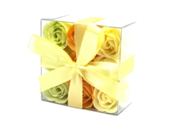 Set de 9 Flores de Sabão Rosas Primavera 9X9X4 Cm