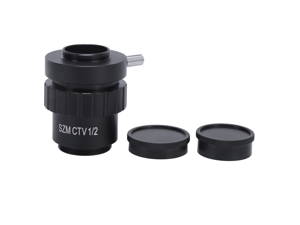 Adaptador De Cámara Para Microscopio Szm Ctv 1/2 Con Aumento De 2x, Montura C E Interfaz M28 Para Microscopio Estereoscópico Trinocular.