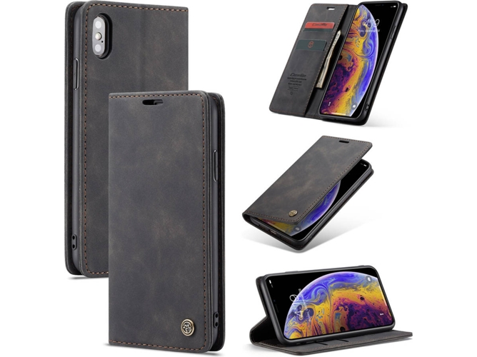 Funda iPhone XS CASEME Libro Elite Negro