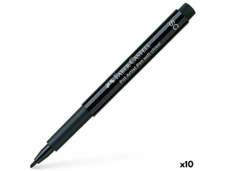 Rotuladores FABER-CASTELL pitt artist suave caligrafia Negro 10 unidades