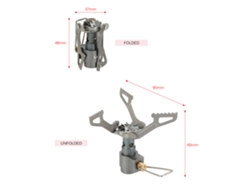 Hornilla De Gas Portátil Para Camping Lixada 25g Titanium 2700w, Quemador Plegable Con Bolsa