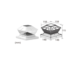2026-luz De Pilar Solar Exterior Impermeable Ip65 Para Jardín Patio Cerca Puerta 6x6 Pulgadas Batería 600mah