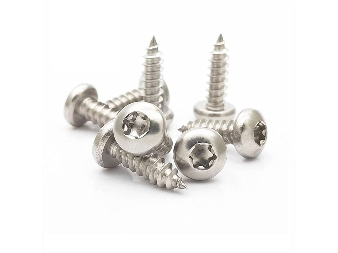 50 Tornillos Autoatacantes M3x16mm Acero Inoxidable Cabeza Redonda Torx
