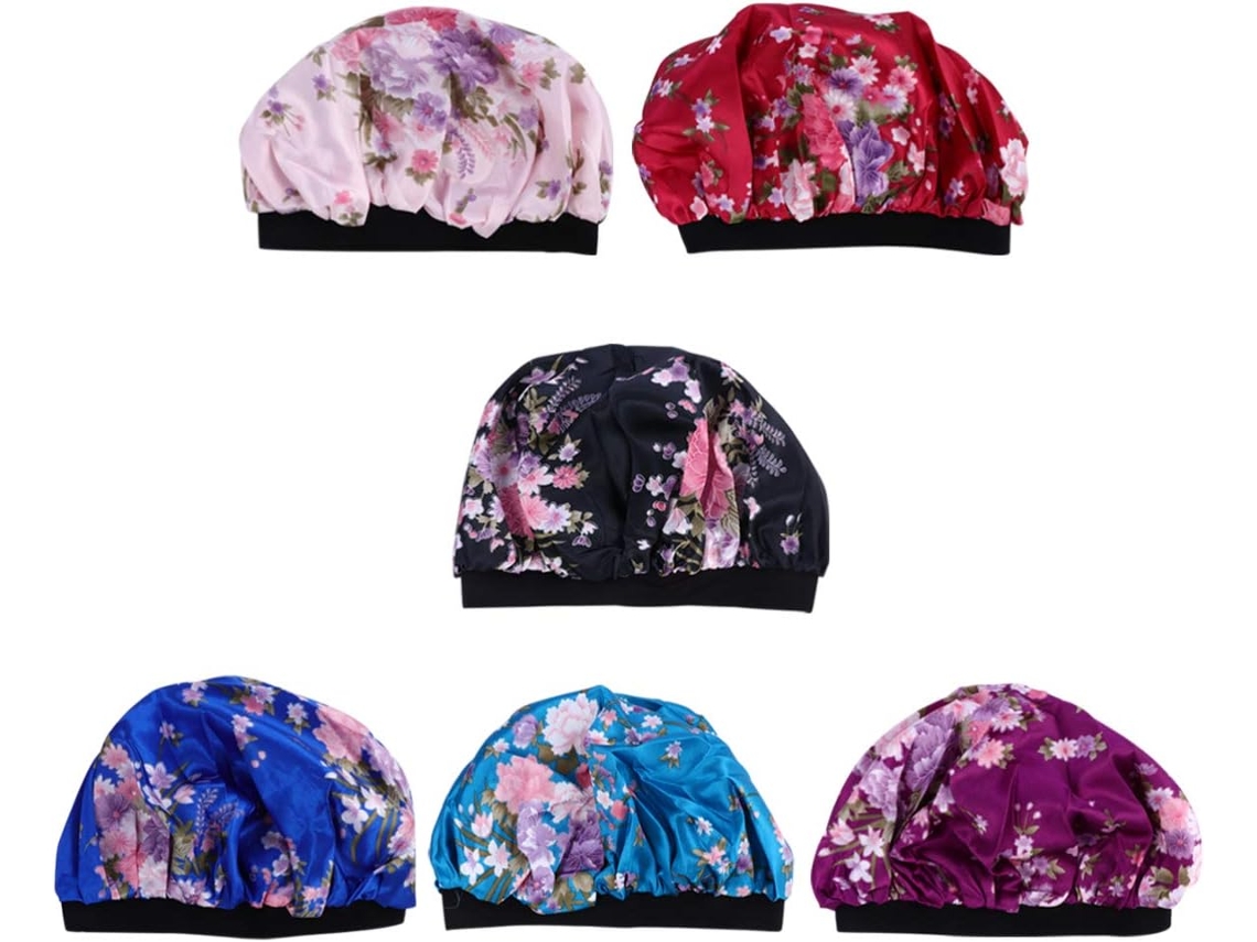De 6 Gorros De Satén Estampados Para Mujer, Gorros Cómodos Para Dormir Durante La Quimioterapia.