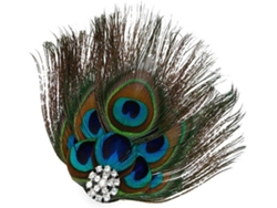 Tocado Delicado Con Pedrería Para Ocasiones Especiales Y Eventos Nocturnos, Con Un Toque Vintage De Plumas.