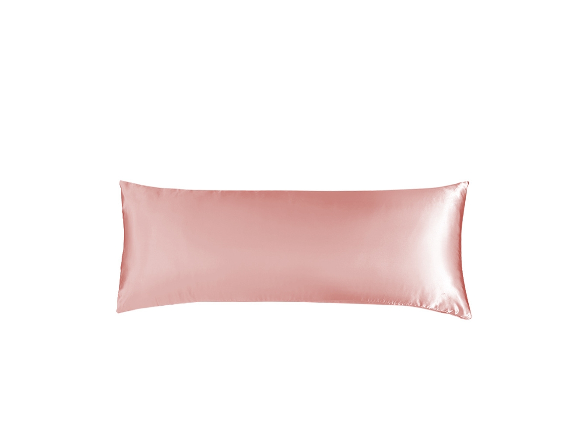 Paquete De 2 Fundas De Almohada De Seda Para Cabello Y Piel Suaves Digitallab 51x137cm (naranja)