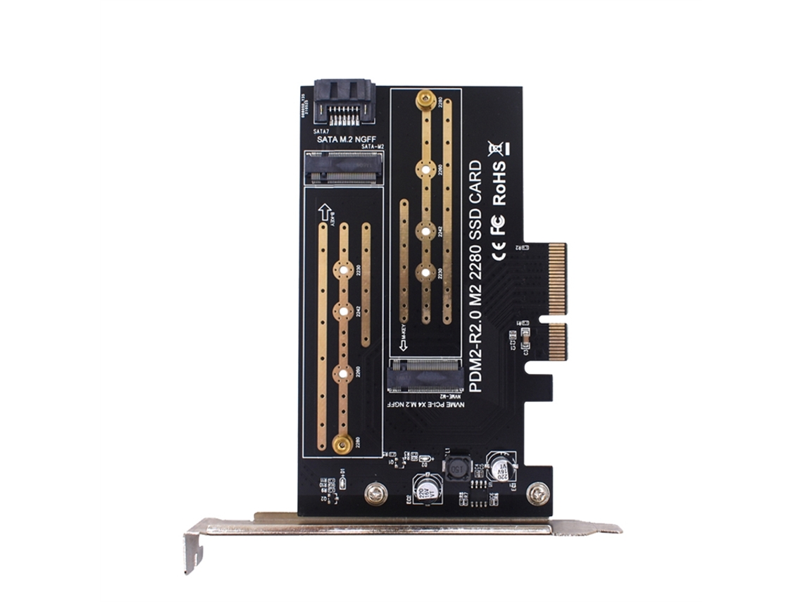 Tarjeta adaptadora PCIe M.2 NVMe dual para SSD PCIe 4x M.2, compatible con discos duros PCI y otros. Mdug