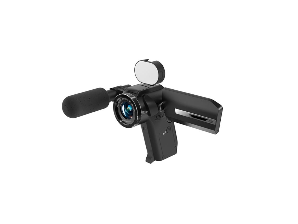 Cámara de vídeo 5K de 72 MP con zoom óptico de 8x y pantalla IPS de 3,0" (negra)