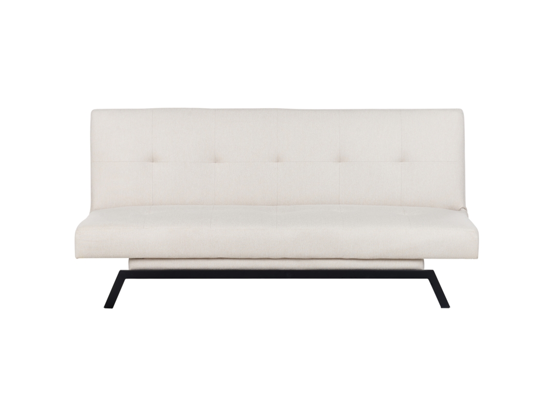 Sofá cama BELIANI Leeds de Poliéster Blanco 188x93x85