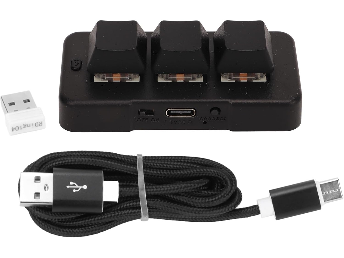 Teclado Usb 2.0 De 4 Gb Con Retroiluminación Rgb De 3 Teclas, Tres Modos Y Miniprogramación, Ideal Para Gamers.