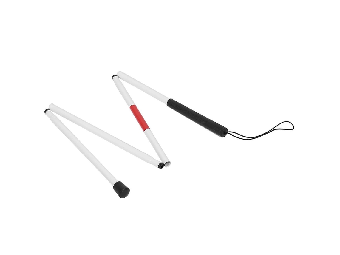 Bastón plegable de aluminio, ajustable y ligero, con banda reflectante, ideal para personas con discapacidad visual que usan persianas.
