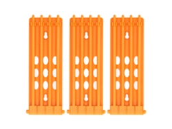 Soporte De 3 Piezas Para Anillas De Patas De Paloma, 4 Columnas, Diseño Que Ahorra Espacio, Material Abs Amarillo.
