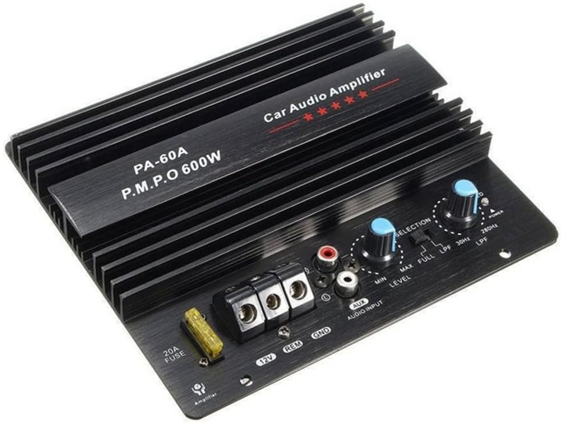 Pa-60a12v Amplificador De Audio Para Subwoofer De Coche De Alta Potencia De 12 V Y 600 W
