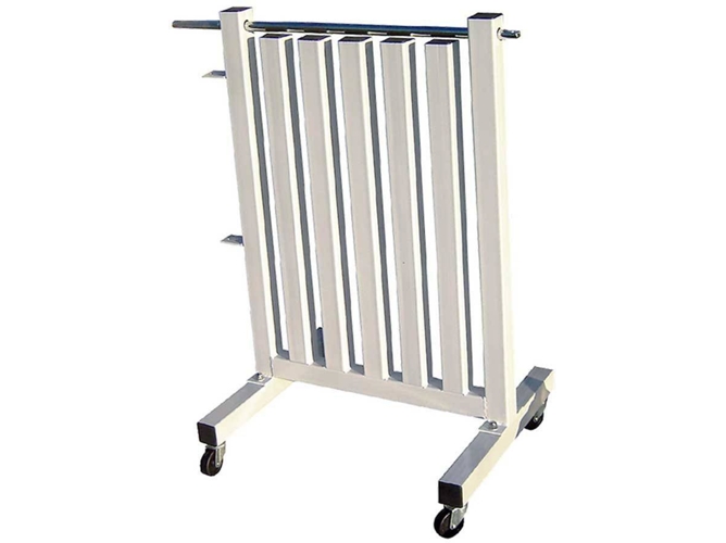 Soporte de Pesos de Vinilo SOFTEE (Con Ruedas - 115x170x12cm - Metal)
