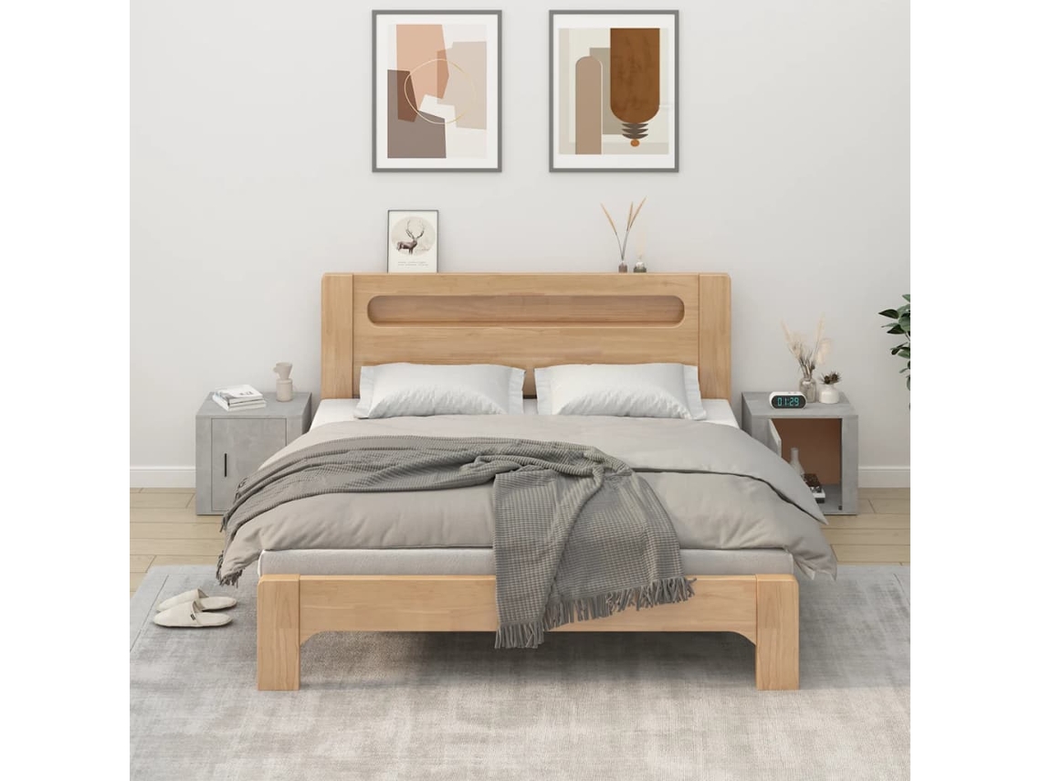 Mesitas de Noche 2 Pzs 50X39X47 Cm Gris Cemento