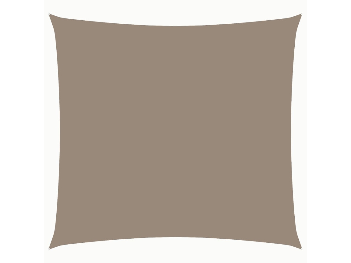 Maison Exclusive - Toldo De Vela Cuadrado Tela Oxford Gris Taupe 5x5 M