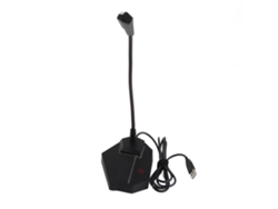 Micrófono de escritorio USB con cuello de cisne para ordenador, micrófono de condensador con cuello de cisne para PC
