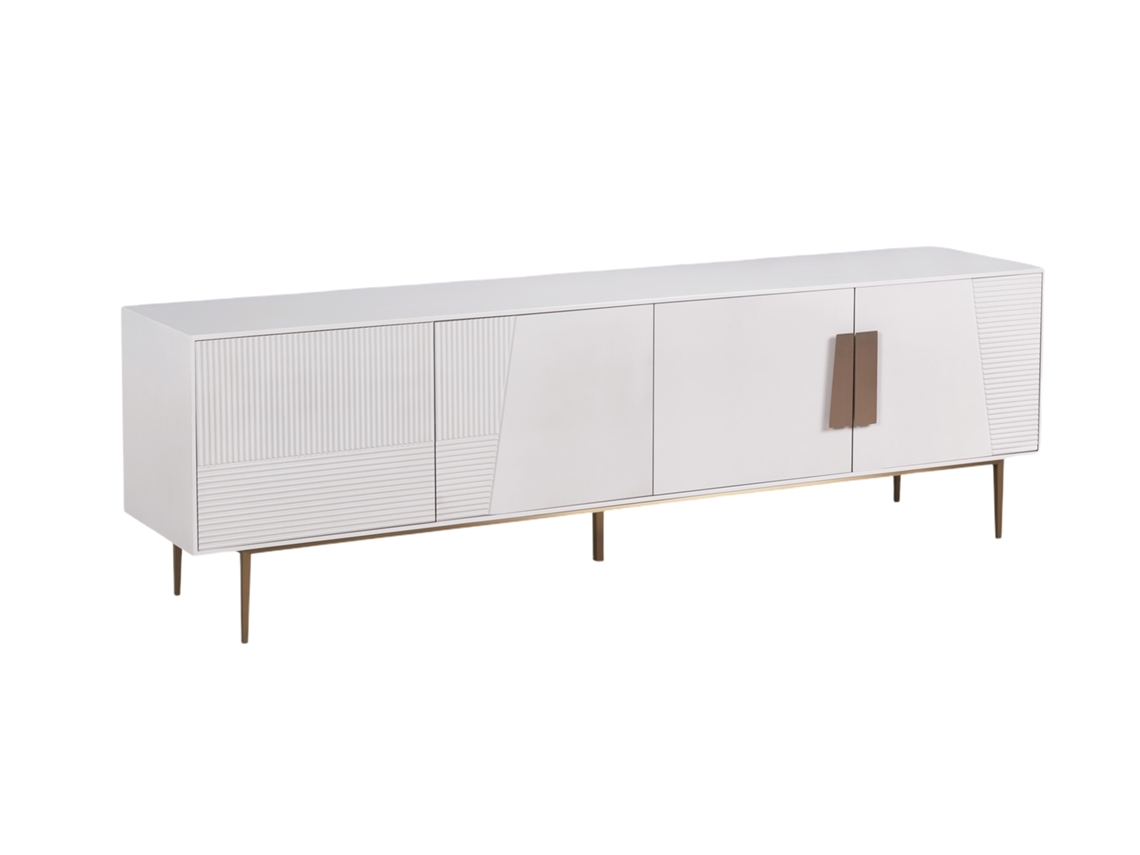 Muebles Tv FURNLUX Premium Stilig (Blanco, Madera Contrachapada - 200X40X60 Cm)